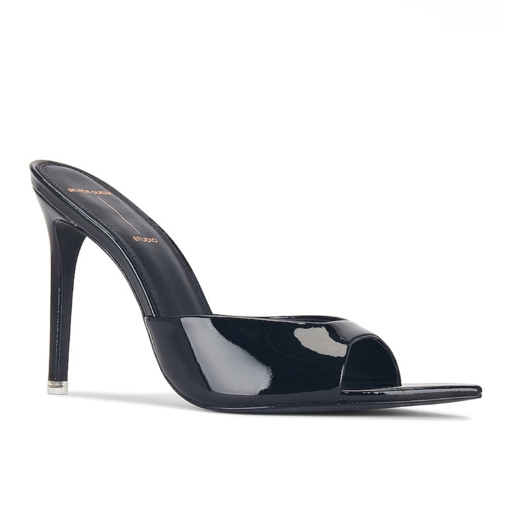 BLACK SUEDE STUDIO | NIB Brea High Heel Mule Black Patent